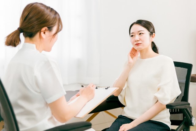 口腔内の健康相談・予防指導の様子1